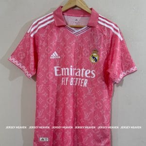 Real Madrid Louis Vuitton Pink kit player edition Half sleeve